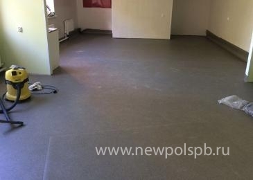 Укладка коммерческого линолеума для АНО "Медицинский центр"Двадцать первый век".ул.Чекистов,д.18.