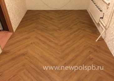 Укладка виниловой плитки "Tarkett Lounge" в г.Сертолово.